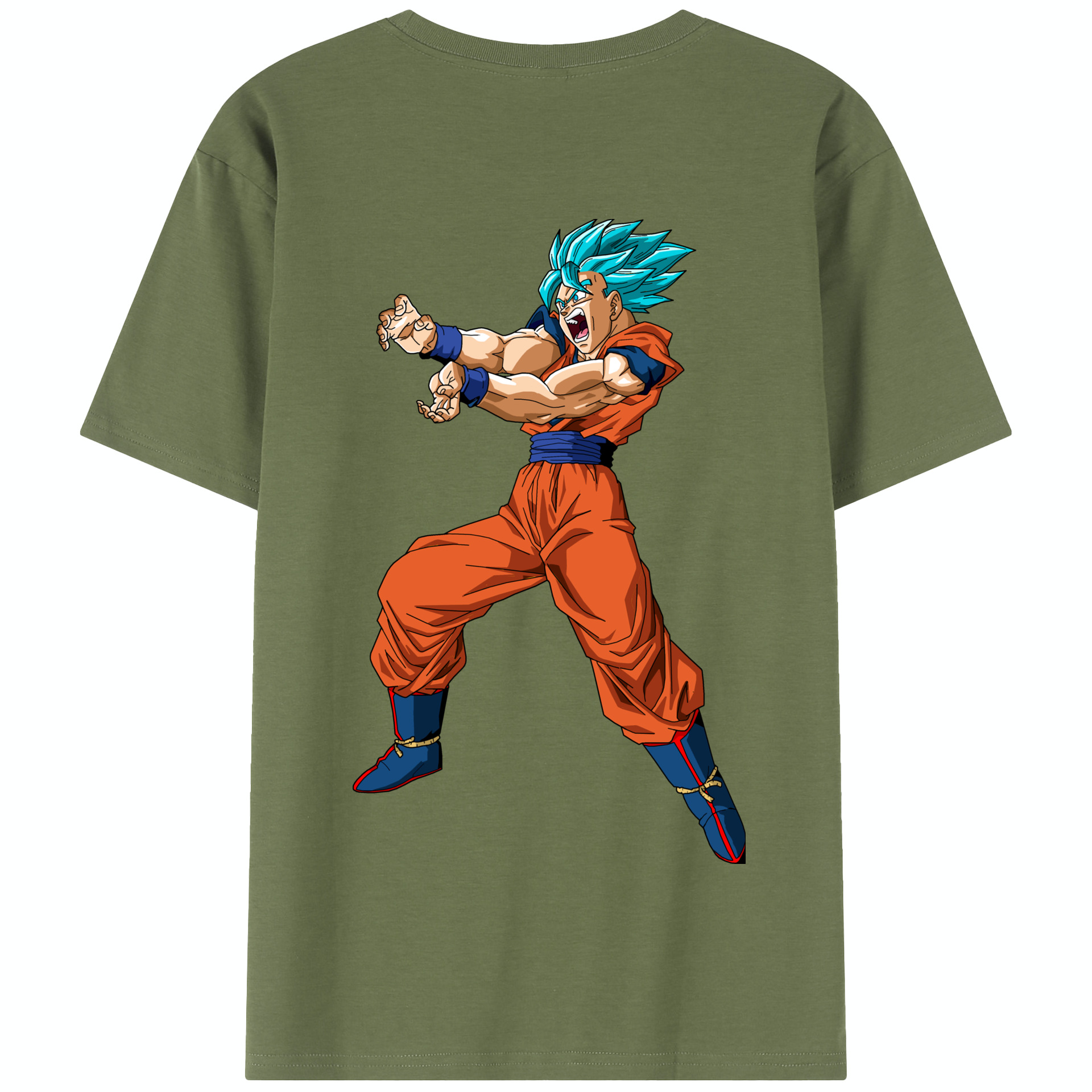 （画像用） ドラゴンボール 孫悟空（そん ごくう）Son Goku カカロット DRAGON BALL Kakarotto 綿100％半袖Tシャツ（背面プリント）
